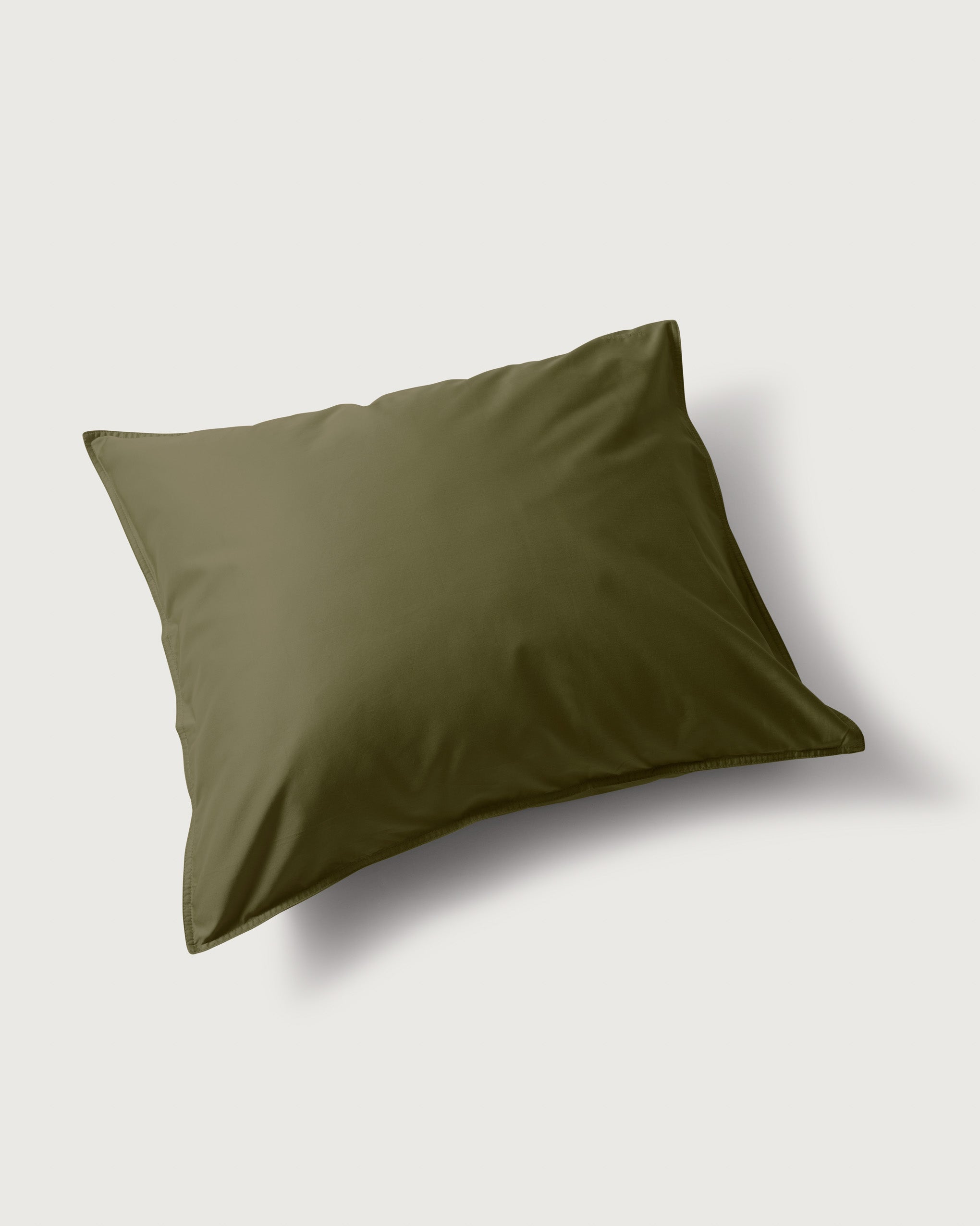 Satin-Kissenbezug Khaki Green
