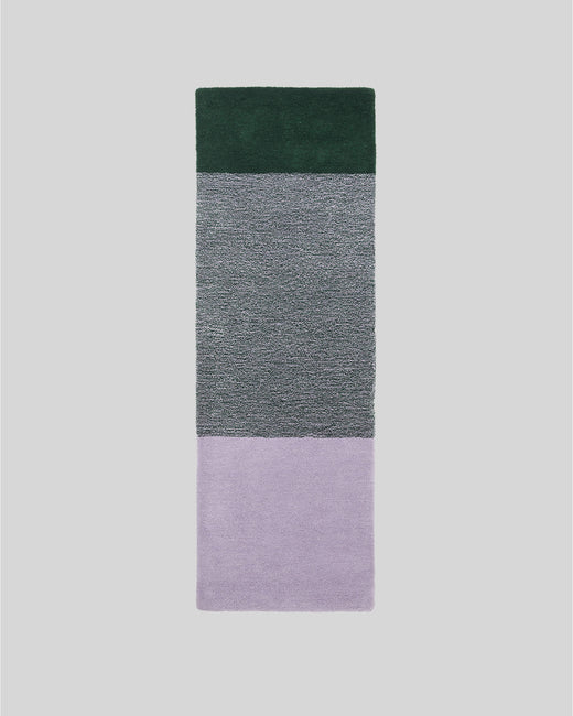 Tapis Laine Horizontal Vert Lilas