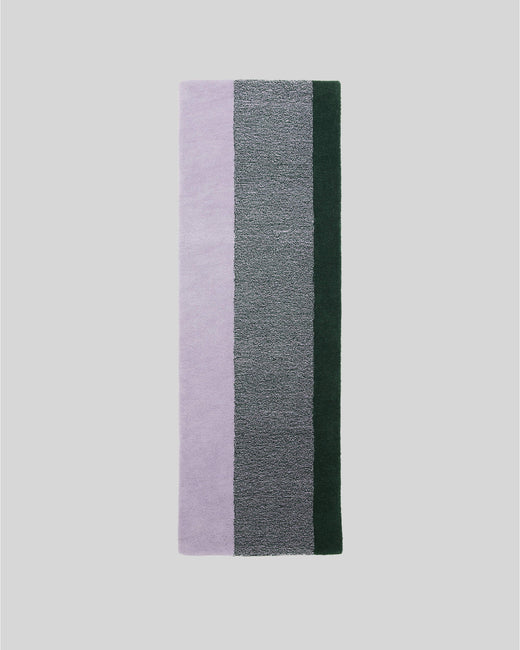 Tapis Laine Vertical Vert Lilas