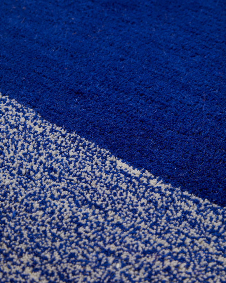 Vloerkleed Wol Verticaal Cobalt Blue Ecru - SUITE702
