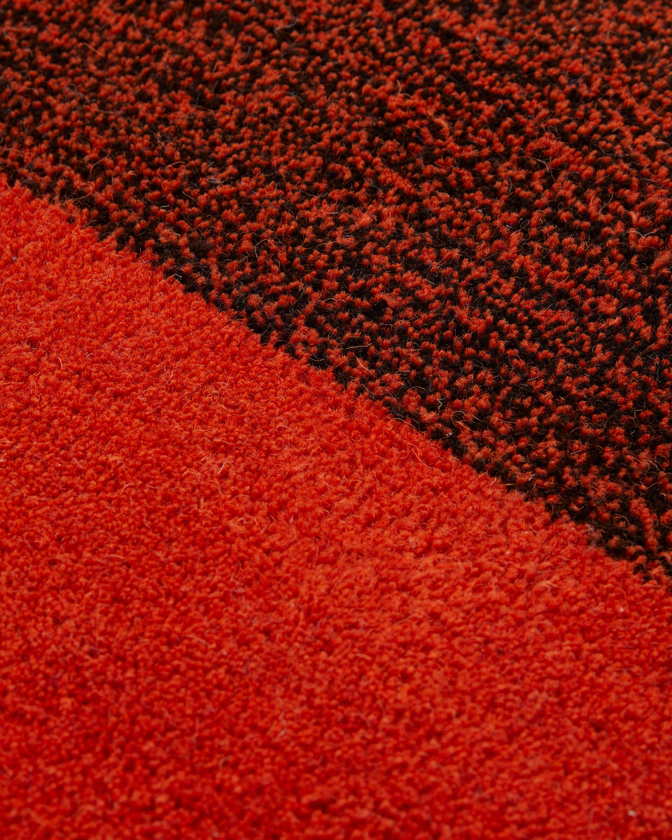 Tapis Laine Horizontal Coquelicot Orange Marron