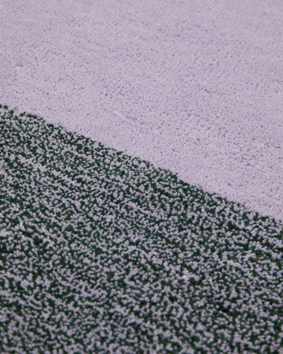 Tapis Laine Vertical Vert Lilas