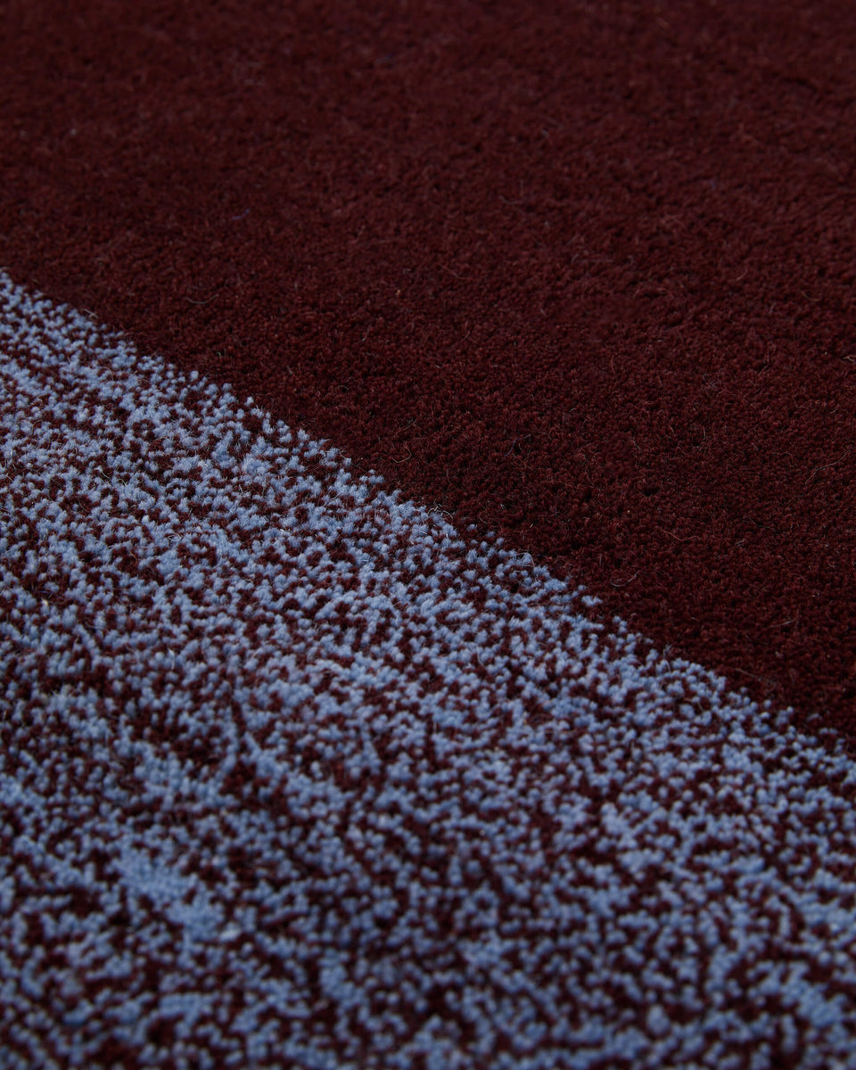 Carpet Wool Horizontal Sky Blue Bordeaux