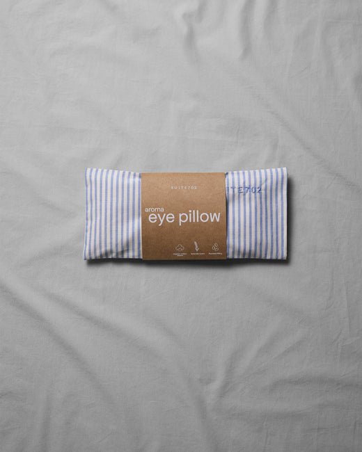 Aroma Eye Pillow Streep Blue Ecru