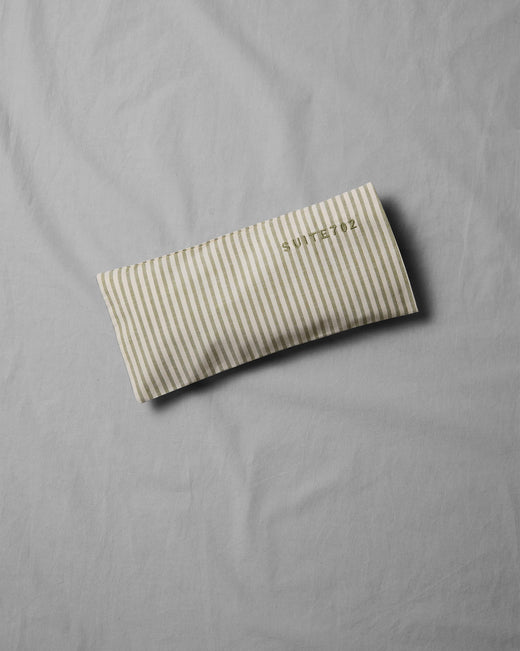 Aroma Eye Pillow Streep Olive Ecru