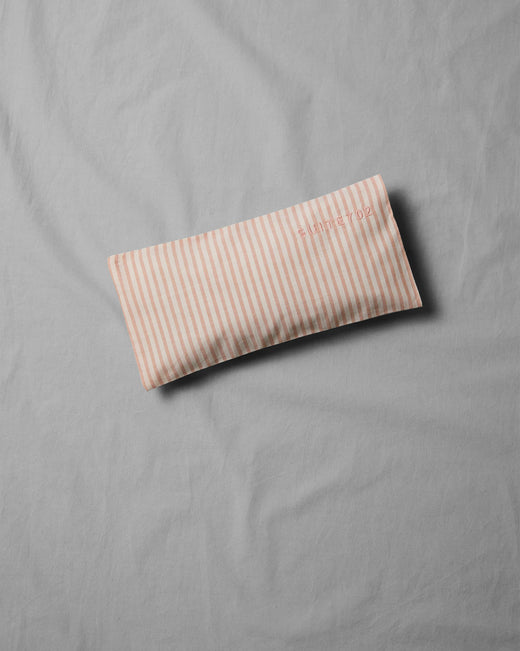 Coussin pour les yeux aromatique à rayures pêche écru