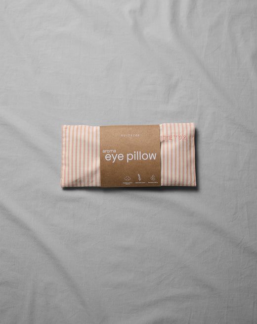 Aroma Eye Pillow Streep Peach Ecru