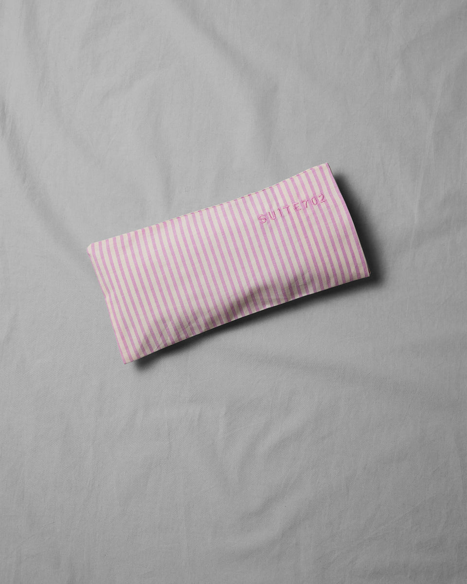 Aroma Eye Pillow Streep Pink Ecru