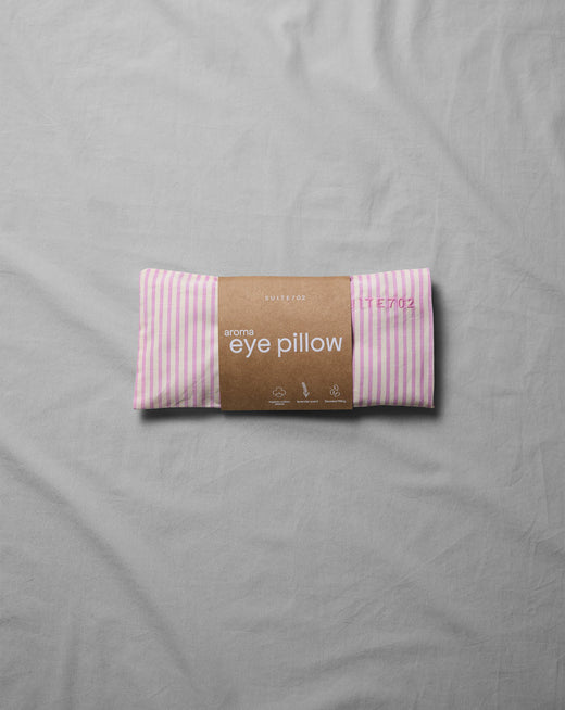 Aroma Eye Pillow Streep Pink Ecru