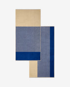 Badhanddoeken Set Blend Cobalt Blue Ecru (2 st.) - SUITE702