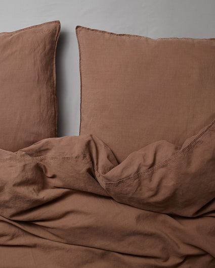 Parure de lit en lin lavé Mocca - SUITE702