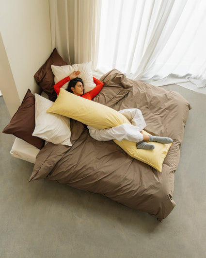 Pillowcase Cotton Coffee Brown