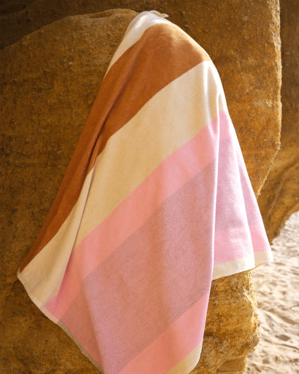 Strandlaken Red Dark Green Toffee Pink - SUITE702