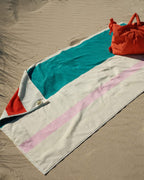 Beach towel Pink Turquoise Lime Red