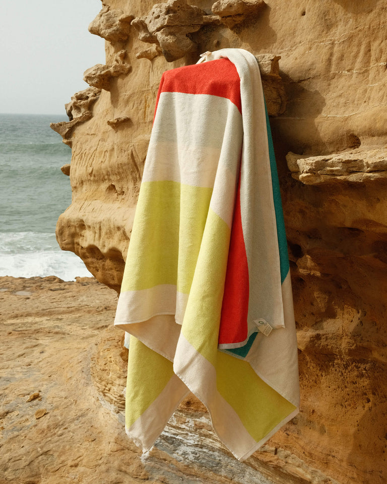 Beach towel Pink Turquoise Lime Red