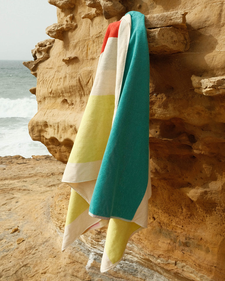 Beach towel Pink Turquoise Lime Red