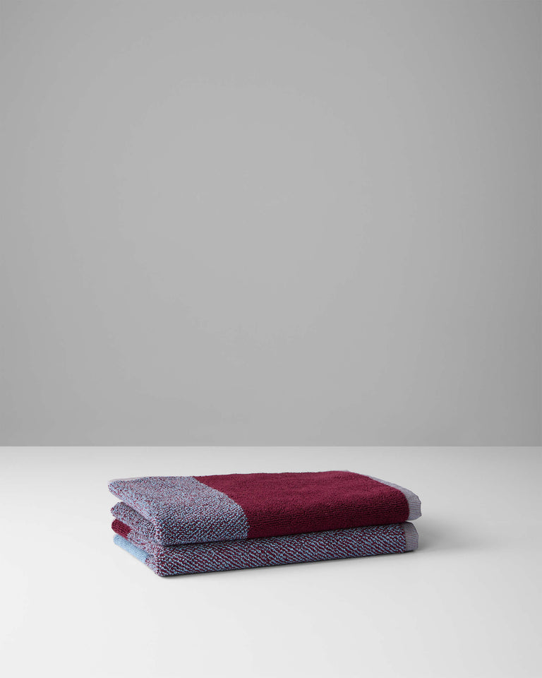 Gastendoekjes Set Blend Sky Blue Bordeaux (2 st.) - SUITE702