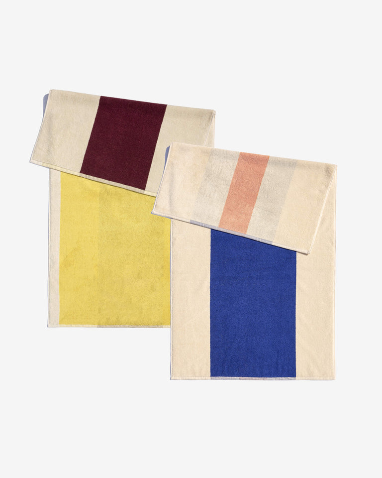 Badhanddoeken Set Royal Blue Yellow (2 st.) - SUITE702