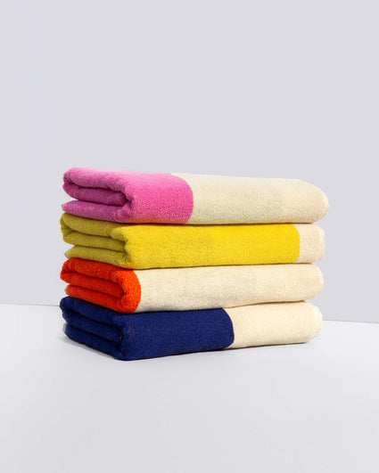 Badhanddoeken Set Royal Blue Pink Yellow Orange (4 st.) - SUITE702