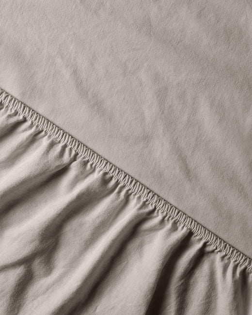 Fitted sheet Linen Linen Grey