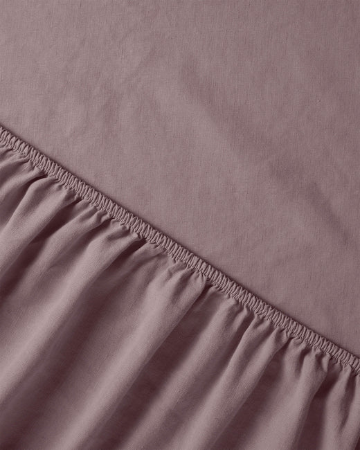 Spannbettlaken Leinen Mauve