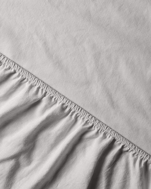 Fitted sheet Linen Stone Grey