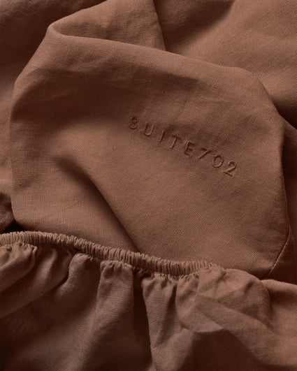 Hoeslaken Linnen Mocca - SUITE702