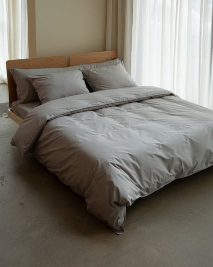 Housse de couette Coton Gris Urbain