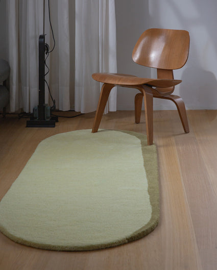 Vloerkleed Wol Eclipse Oval Lemon Grass Olive
