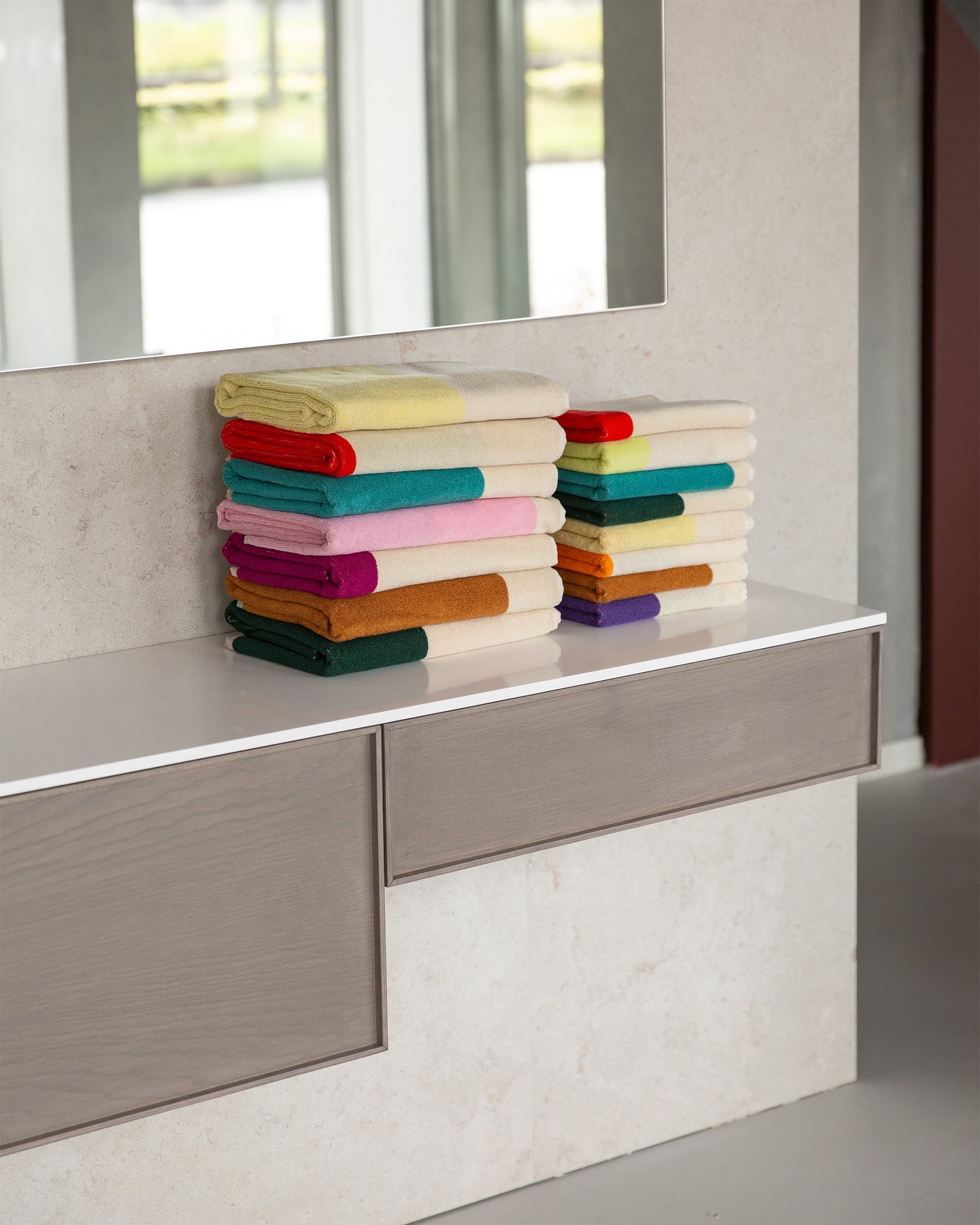 Badhanddoeken Set Yellow Aqua Pink Red (4 st.) - SUITE702