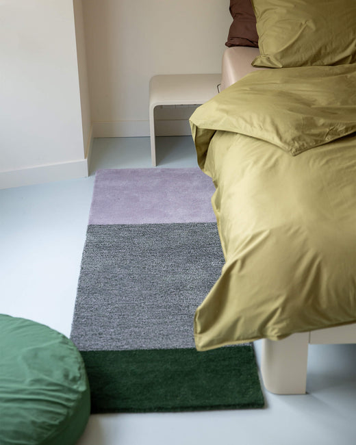 Tapis Laine Horizontal Vert Lilas