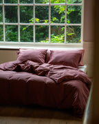 Parure de lit Satin Red Wine