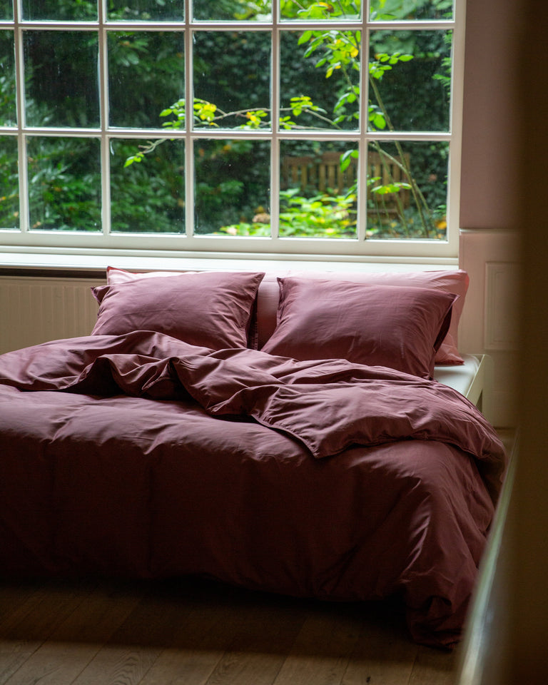 Parure de lit Satin Red Wine