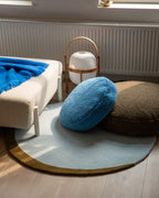 Vloerkleed Wol Eclipse Sky Blue Dark Olive