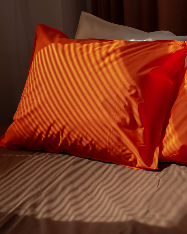 Kopfkissenbezug Baumwolle Poppy Orange - SUITE702