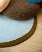 Vloerkleed Wol Eclipse Sky Blue Dark Olive