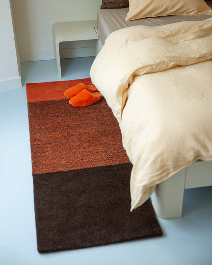 Vloerkleed Wol Horizontaal Poppy Orange Brown - SUITE702