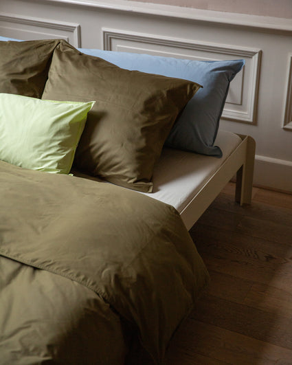 Bettwäsche-Set Satin Khaki Green