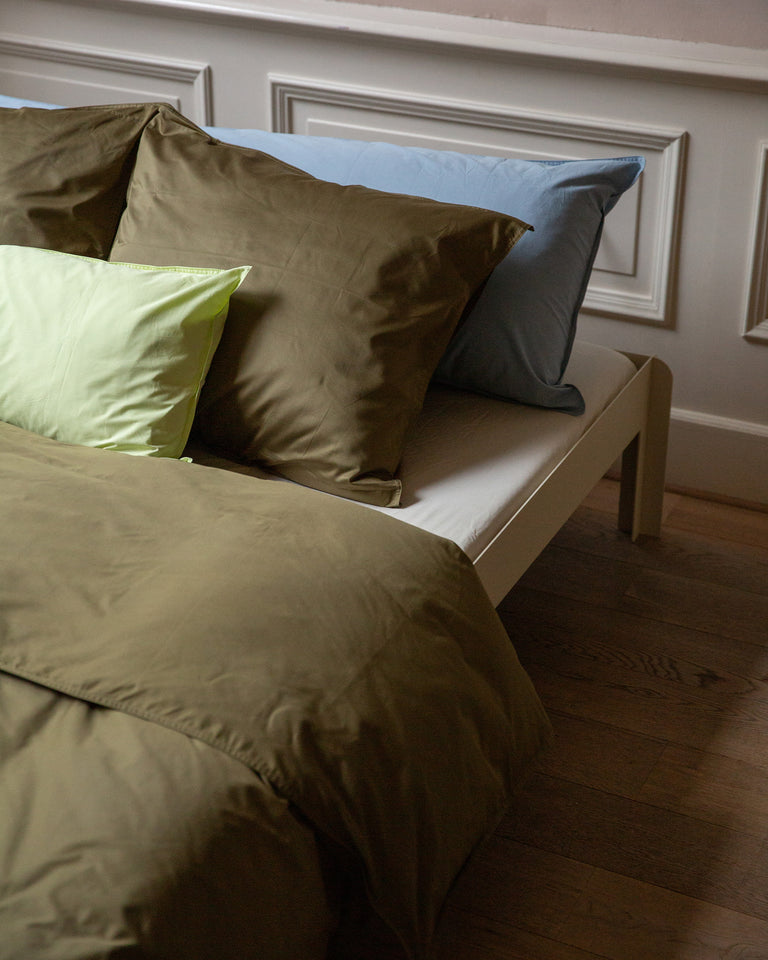 Bettwäsche-Set Satin Khaki Green