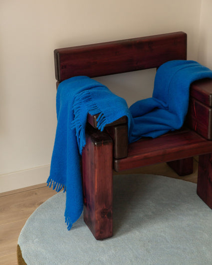 Mohair Plaid Cloud Cobalt Blue - SUITE702