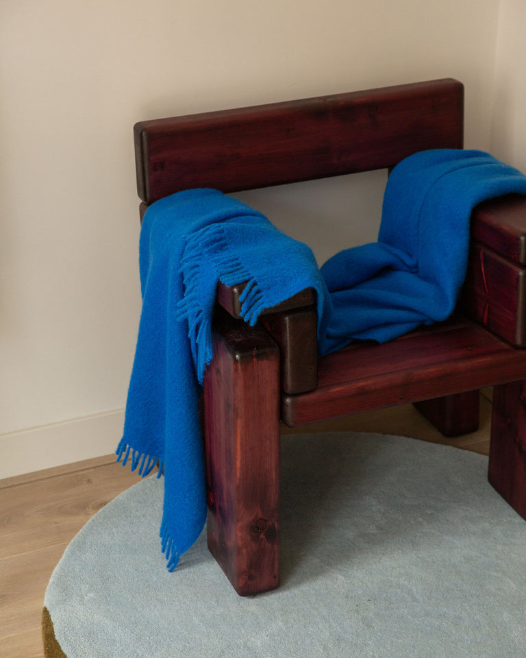 Mohair Plaid Cloud Cobalt Blue - SUITE702