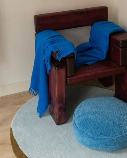 Mohair Plaid Cloud Cobalt Blue - SUITE702