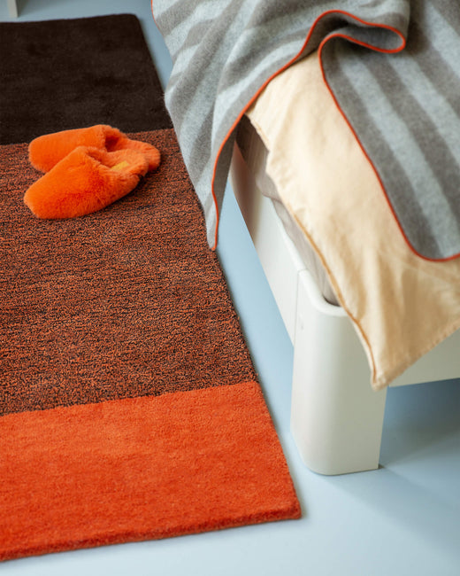 Teppich aus Wolle Poppy Orange Brown Horizontal