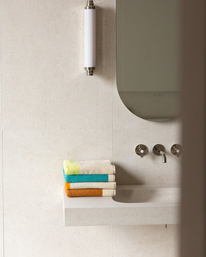 Handdoeken Set Turquoise Red Lime Dark Green (4 st.) - SUITE702