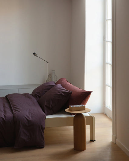 Taie d'oreiller Coton Plum Noir
