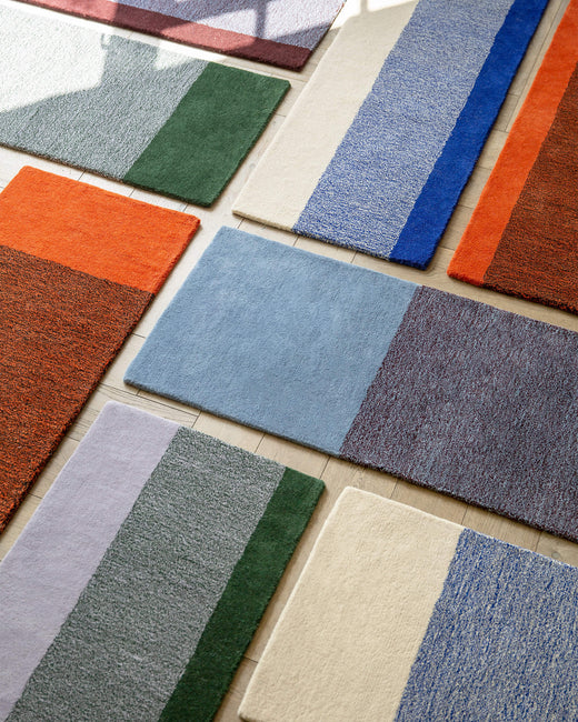 Vloerkleed Wol Verticaal Sky Blue Bordeaux - SUITE702