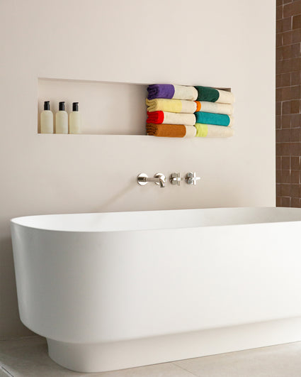 Handdoeken Set Turquoise Red Lime Dark Green (4 st.) - SUITE702