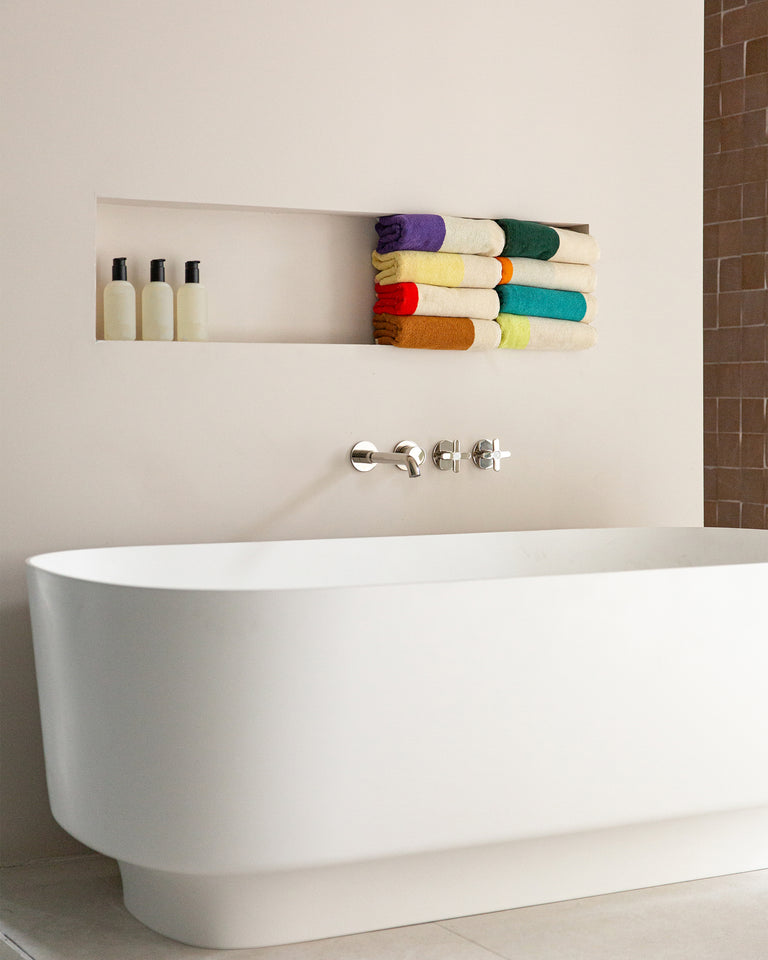 Handdoeken Set Turquoise Red Lime Dark Green (4 st.) - SUITE702