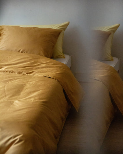 Kussensloop Satijn Caramel