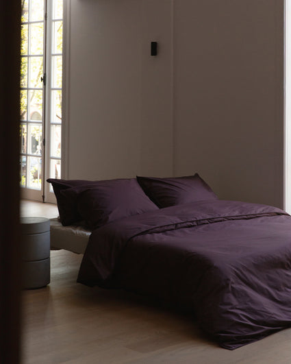 Parure de Lit Coton Plum Noir